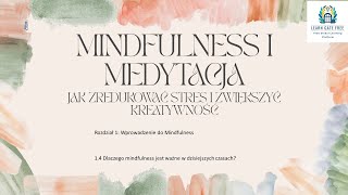 Lekcja 4  Dlaczego mindfulness jest ważne w dzisiejszych czasach  Mindfulness i Medytacja PL [upl. by Sikleb]