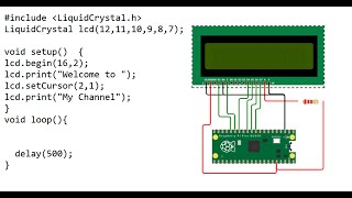 Interfacing 16x2 LCD with Pi Pico [upl. by Julissa950]