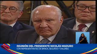 Jefe de Estado lidera reunión con representantes de la banca seguros y valores de Venezuela [upl. by Lareena]