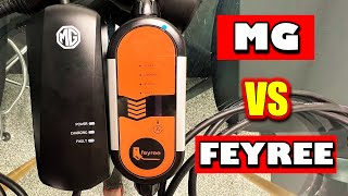 2023 MG4 Wall Plug Charger vs 100 FEYREE EV Charger [upl. by Brantley124]