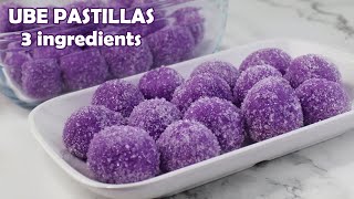 UBE PASTILLAS Recipe  How To Make No Cook Pastillas Recipe [upl. by Belicia]