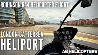 Robinson R44 Helicopter flight to Battersea heliport [upl. by Ahsiatal117]