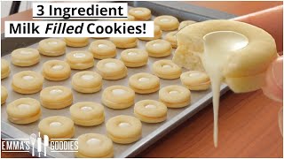 3 Ingredient CONDENSED MILK COOKIES Milk amp Cookies all in one [upl. by Seidnac]