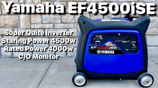 YAMAHA EF4500ISE 4500 WATT INVERTER GENERATOR WITH CO SENSOR [upl. by Brantley144]