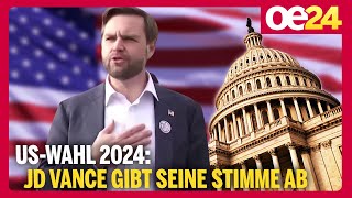 USWahl 2024 JD Vance gibt seine Stimme ab Englisch [upl. by Hali]