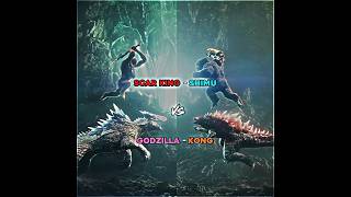 Godzilla amp Kong Vs Scar king amp Shimo  Godzilla X Kong The New Empire Edit edit shorts fyp [upl. by Rabah]