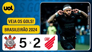 CORINTHIANS 5 X 2 ATHLETICOPR  BRASILEIRÃO 2024 VEJA OS GOLS [upl. by Doy459]