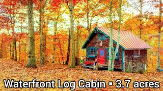 Indiana Lakefront Homes For Sale  Log Cabins Homestead  3bd  3ba  Lakefront Cabins For Sale [upl. by Aled563]