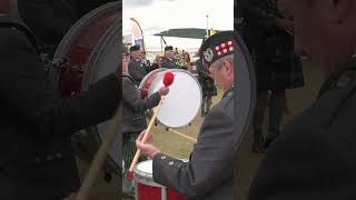 Drum Corps with Gordon Highlanders Drums and Pipes playing Cullen Bay at 2022 Aboyne Games shorts [upl. by Balkin]