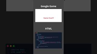 Unleashing the Google Dinosaur A Guide to HTML CSS and JavaScript coding shorts shortvideo [upl. by York]