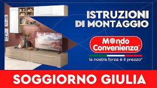 Istruzioni di montaggio Soggiorno Giulia  MONDO CONVENIENZA [upl. by Neehs415]