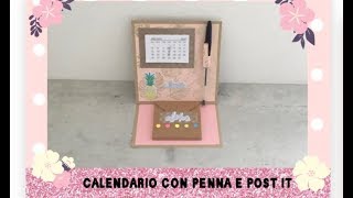 Calendario da tavolo fai da te con post it e porta penna DIY Calendar Tutorial [upl. by Eugirne]