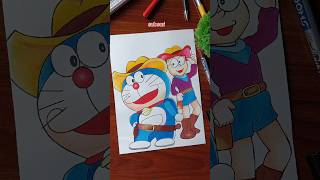 Nobita And Doraemon 💞 art drawing doraemon shorts [upl. by Losiram]