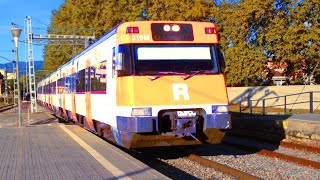 🚉 RENFE 447 entrando en GRANOLLERSCANOVELLES Rodalies Barcelona [upl. by Nemzaj336]