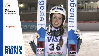 Juliane Seyfarth  Ladies Large Hill  Sapporo  2nd place  FIS Ski Jumping [upl. by Nireil747]