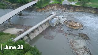 Rapidan Dam Partial Failure 2024 Before and After Comparison [upl. by Yrruc]