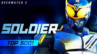 20K DMG WHAT TOP 500 SOLDIER 76 LOOKS LIKE IN OW 2 [upl. by Solorac]