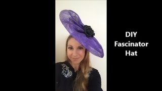 How to make a Sinamay Fascinator base free form without hat block  Millinery DIY Tutorial [upl. by Goodard]