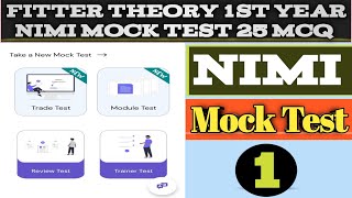 Fitter Theory 1st Year Nimi Mock Test 25 MCQ  Nimi Mock Test  1 [upl. by Trent702]