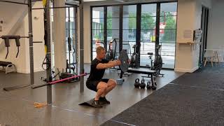 Heels Elevated Counterbalance Squat [upl. by Lyall]