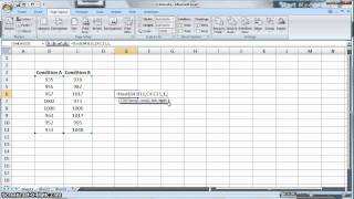 ttest in Microsoft Excel [upl. by Leigha]