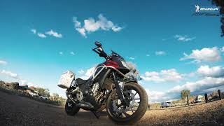 Honda CB500X adventure  Michelin Pilot Road 4 [upl. by Ronnoc]