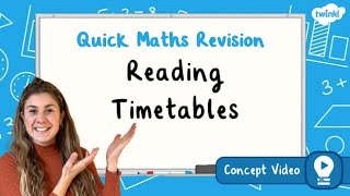 How Do You Read Timetables  KS2 Maths Concept for Kids [upl. by Akerdna727]