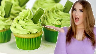 How to Make Matcha Cupcakes Green Tea Cupcakes Recipe [upl. by Wilterdink]