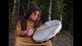 Old Norse Paganism in Finnskogen Värmland Sweden Drumming [upl. by Olcott]