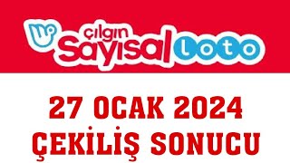 Çılgın Sayısal Loto Çekiliş Sonuçları 27 Ocak 2024 [upl. by Ainessey858]