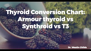 Thyroid Conversion Chart  Armour thyroid vs Synthroid vs T3 [upl. by Eifos201]