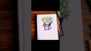 Easy Flower Drawing shorttrending video [upl. by Suh122]