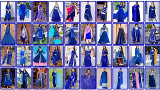 💙 Trendy Royal Blue and Navy Blue Color Dress Design Ideas  Blue Color Combination Suit Design [upl. by Maitland]