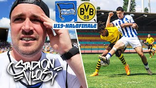 DRAMA im U19HALBFINALE 😲 quotSo stolz auf das TEAMquot 🥺 Hertha BSC vs BVB  XXL STADION VLOG 🏟⚽ [upl. by Jeroma271]