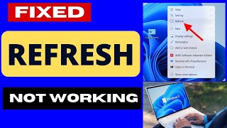Desktop Refresh option not working Windows 11  10 Fixed [upl. by Hartnett]