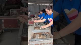 Bamboo Processing in Actionquotwoodworking satisfying toolsbamboo [upl. by Yesnik647]