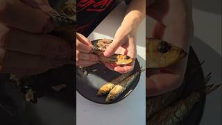 eating smoked sprats fish food cooking smokedfish recipe fishfry [upl. by Orravan700]