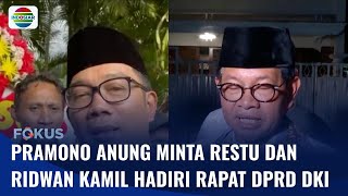 Safari Politik Jakarta Pramono Anung Temui Habib Ridwan Kamil Hadiri Rapat Paripurna  Fokus [upl. by Merrell]