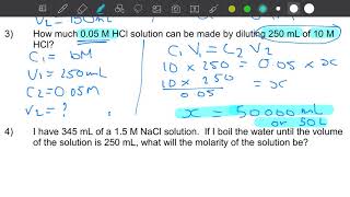 Dilutions Practice Problems Working out [upl. by Eruot640]