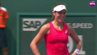 2017 Miami Open Final  Shot of the Day  Johanna Konta [upl. by Allekram890]