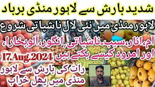 pakistan wholesale fruit market update dailyfruitmandi🌧️🌧️lahore fruit mandi rate today17Aug24 [upl. by Jeddy]