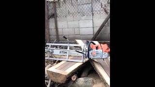 🪵 Chainsaw Mill Stihl MS 881 amp Walnut woodworking wood handmade diy [upl. by Nhguavoj]