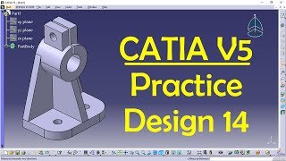 CATIA V5 Practice Design 14 for beginners  CATIA Practice  CAD Designs [upl. by Zuleika]