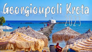 Georgioupoli Crete walking tour 4k Greece 2023 [upl. by Eyma151]