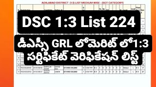 DSC 13 List Certificate Verification List information DSC 2024 School Assistant 13 List [upl. by Sulamith]