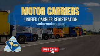 SCDMV Unified Carrier Registration UCR [upl. by Phillida]