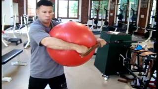 Stability ball cable rotation [upl. by Ecirahc]