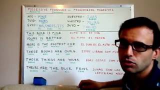 CLASES DE INGLES 21 Pronombres Posesivos en Ingles [upl. by Leela]