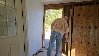 Reframing the kitchen door opening to accommodate a 36quot entry door  Part 1 [upl. by Otes435]