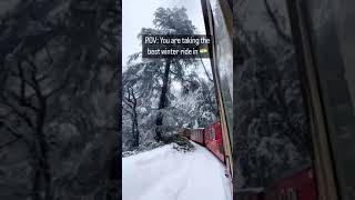 KalkaShimla Toy Train in Snow  Heavy Snowfall in Shimla  Best Train in India During Winter ❤️ [upl. by Ttenneb920]